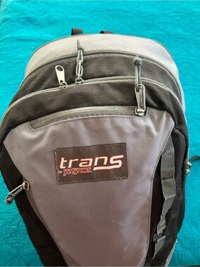 Jansport Trans Gray and Black Men's Backpack